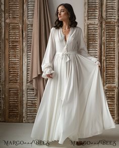 V-neck Lace Trim Nightgown For Wedding, Elegant V-neck Bridal Dress, Satin Long Sleeve Dresses For Mother Of The Bride, Elegant Fitted Long Sleeve Sleepwear, Floor-length Wedding Nightgown With Lace Trim, Floor-length Lace Trim Nightgown For Wedding, Elegant Fitted V-neck Sleepwear, Elegant Long Sleeve Evening Sleepwear, Elegant Long Sleeve Gown With Lace Trim