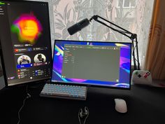 a desktop computer sitting on top of a desk next to a keyboard and monitor with a mouse