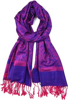 PRICES MAY VARY. Hand Wash,Try clean Soft & Silky Scarf Size: 28 wide X 70 Length. 3 hand knotted tassels at each ends Cozy and fancy Free and Friendly customer service: feel free to send an e-mail, we will solve the problem for you ASAP. 30 Day Warranty. Paskmlna Paisley Jacquard Pashmina Shawl Wrap Scarf Stole Experience the soft luxurious feel of pashmina feel fashion neck wear. Get the look and feel of high end scarves at an affordable price. Choose from our complete collection of colors, yo Winter Paisley Print Pashmina Scarves, Winter Paisley Print Pashmina Scarf, Winter Pashmina Scarf With Paisley Print, Purple Pashmina Scarves, Wrap Scarf, Find Color, Silky Scarf, Pashmina Shawl, Shawl Wrap