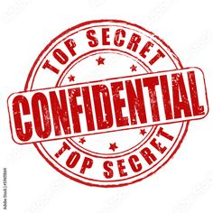 a red rubber stamp with the words top secret, confidentia and top secret written inside it