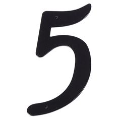 the number five in black is shown on a white background