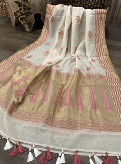 Grand Banarsi handloom dupatta with elaborate Meenakari on Chanderi silk cotton. Beautiful craftsmanship on fine fabric. Handloom Dupatta, Fine Fabric, Cotton Silk, Scarf Wrap, Halloween Shopping, Scarf Accessory, Art Collection, Bathing Beauties, Accessory Gift