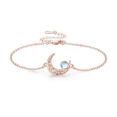 PRICES MAY VARY. 🌙【Moonstone Bracelet Design】This Celtic moon bracelet, crescent in the design of the Celtic knot, crescent and Celtic knot embellishment, simple and elegant, symbolizing eternal, pure love, adding a pure moonstone embellishment, meaning eternal pure love only for you. 💫【Hypoallergenic Bracelets】The Celtic Moon Moonstone Bracelet is made of 925 sterling silver and premium moonstones, with every detail crafted with care!Hypoallergenic, lead free, cadmium free, nickel free 💫【Moo Celtic Moon, Moon Butterfly, Bracelet Butterfly, Butterfly Dragonfly, Dragonfly Bracelet, Anniversary Surprise, Celtic Knot Pendant, Dragon Bracelet, Moon Bracelet