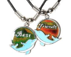 2pc Best Friends Dolphin Mood Necklace Set Sister Necklace Set, Friends Mood, Mood Chart, Mood Necklace, Dolphin Necklace, Magnetic Necklace, Dream Date, Chantel Jeffries, Sister Necklace