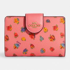 Color : Gold/Pink Lemonade Multi Product Details Printed Coated Canvas And Smooth Leather Seven Credit Card Slots Bill Compartment Id Window Snap Closure Zip Coin Pocket 5" (L) X 3 1/2" (H) X 1/2" (W) Style No. C9934 Feminine Pink Wallets For Daily Use, Pink Feminine Wallet For Everyday Use, Feminine Pink Wallet For Everyday Use, Pink Feminine Wallet For Everyday, Pink Rectangular Feminine Wallet, Pink Feminine Rectangular Wallet, Feminine Pink Wallet, Chic Pink Wallets For Daily Use, Chic Pink Wallet For Daily Use