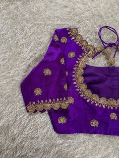 Hand embroidered ready made saree blouse / crop top/stitched saree blouse usa / purple U neck  saree blouse/ hand embroidered blouse/zardosi blouse/U neck  saree blouse/ purple pure silk blouse/ maggam work blouse        It is very true that a perfect blouse is the one which makes your saree look stand out !! If you find one of such a style that you have been wanting to have then dont let it go !! we carry such unique trending blouses that instantly add a stylish look to any saree !!     Well..! Zardosi Blouse, Embroidery Blouse Saree, Hand Embroidery Blouse, Ready Made Blouse, Maggam Blouse, Stitched Saree, Blouse Crop, Blouse Purple, Perfect Blouse