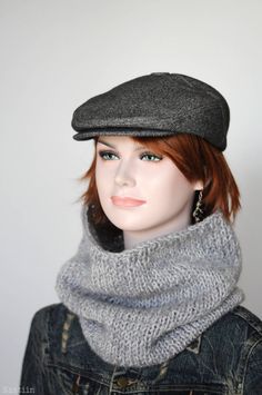 Stylish newsboy hat, everyone's favorite wardrobe staple this season, perfect for casual outfits as well as special dress up. This gorgeous flat hat will make a great gift for any occasion. Matching grooms and groomsmen hats and ring bearer hats for boys can be created from the same material. All our hats are made by us with great care and love in our handmade fashion design studio. ■ MADE TO ORDER: up to 3-5 business days from payment date (before shipping) ■ Size chart: see photo #2 ■ Size adj Winter Visor Beret, Casual Gray Winter Beret, Classic Gray Beret For Winter, Casual Winter Beret With Visor, Casual Gray Beret For Fall, Trendy Flat Bill Hat For Winter, Casual Fitted Winter Beret, Trendy Flat Bill Winter Hats, Trendy Winter Flat Bill Hat