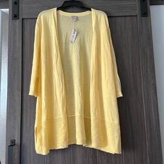 Nwt Chico’s Pastel Yellow Lightweight Cardigan/Shrug Size 3 (Fits L-Xl) Bin 5 Cheap Yellow Cardigan For Day Out, Pastel Yellow Cardigan, Cozy Yellow Spring Cardigan, Cheap Cozy Yellow Sweater, Yellow Long Sleeve Cardigan With Button Closure, Red Knit Cardigan, Faux Fur Cardigan, Fur Cardigan, Long Black Cardigan