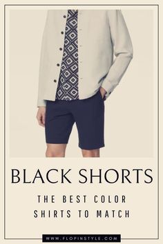 Looking for the best color shirts to wear with black shorts? Discover stylish fashion color combinations that can transform your men's shorts into statement outfits. From neutrals to vibrant hues, explore all the options to keep your style fresh. Learn more at flopinstyle.com Black Shorts Outfit Ideas, Black Shorts Outfit, Different Shades Of Black, Orange Polo Shirt, Light Pink Shirt, Yellow Polo Shirt