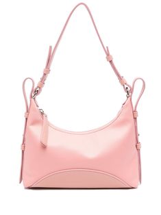 coral pink twill weave leather trim adjustable shoulder strap main compartment internal patch pocket contrast lining silver-tone hardware top zip fastening This piece comes complete with a protective dust bag. Pink Crossbody Baguette Bag With Adjustable Strap, Pink Hobo Bag With Zipper Closure, Pink Crossbody Hobo Bag With Zipper, Pink Crossbody Bag With Zipper Closure, Pink Top Handle Baguette Bag With Removable Pouch, Pink Satchel Baguette Bag With Zipper, Pink Satchel Baguette Bag With Zipper Closure, Pink Crossbody Baguette Bag With Detachable Strap, Modern Pink Shoulder Bag With Adjustable Strap