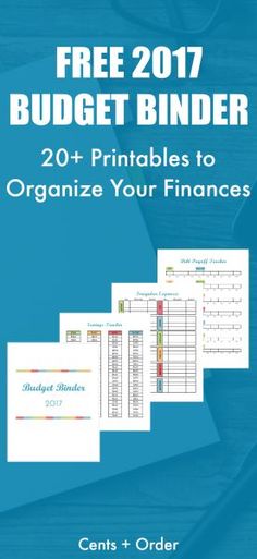 the free budget binder for organizing your finance plan and financial bills, with text overlay