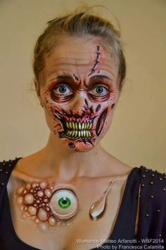 Halloween Makeup Witch, Extreme Makeup, Cute Halloween Makeup, Halloween Makeup Pretty, Cool Halloween Makeup, Halloween Makeup Scary, Horror Makeup