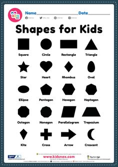 shapes for kids worksheet