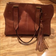 Elliot Lucca Brown Handbag With Tassel Like New! Bought From Nordstrom November 2016, Folding Feature And Spacious Inside Pockets Suede Handbags, Brown Handbag, Lucca, Inside Pocket, Satchel, Bag Lady, Like New, Nordstrom, Handbags