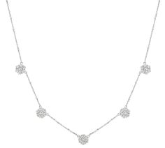 1.04 Carat All Natural Diamond Cluster Flower Necklace G SI 14K White Gold 1.04 Carat Diamond Necklace G SI 14K White Gold  100% Natural Diamonds, Not Enhanced in any way Round Cut Diamond by the Yard Necklace   1.04CT G-H  SI   14K White Gold, Pave style   2.90 gram 1/4 inches in height 35 stones   N5212-1W ALL OUR ITEMS ARE AVAILABLE TO BE ORDERED IN 14K WHITE, ROSE OR YELLOW GOLD UPON REQUEST. All Chains of Pendants and Necklaces Can be Requested in 16'' or 18'' Length. . This item is proudly Classic Flower-shaped Jewelry With Brilliant Cut, Luxury Flower Necklace With Brilliant Cut, Luxury Flower-shaped Brilliant Cut Necklace, Luxury Flower-shaped Necklace With Brilliant Cut, Luxury Flower Shaped Necklace With Brilliant Cut, Classic Jewelry With Brilliant Cut In Flower Shape, Luxury Necklace With Flower Charm For Anniversary, Formal Flower Shaped Fine Jewelry Necklace, Formal Flower Shaped Fine Jewelry Necklaces