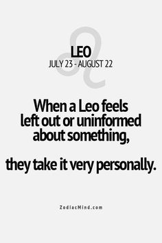 the quote leo on leo is written in black and white