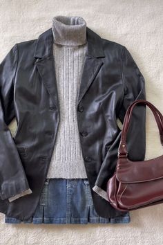 Mode Inspo, 가을 패션, Autumn Outfit, Outfit Inspo Fall, Black Leather Jacket, Lookbook Outfits, Fall Winter Outfits