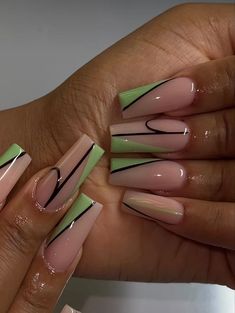 Colored Acrylic Nails, Classy Acrylic Nails, Short Square Acrylic Nails, Dope Nail Designs, Unique Acrylic Nails, Summer Acrylic Nails, Pink Acrylic Nails