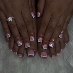 French Tips Nails And Toes, Nails And Toes Set, Matching Mani Pedi, Name A Better Duo, Nails Toes, Books Open, Tapered Square Nails, Acrylic Toe Nails, Acrylic Nail Set