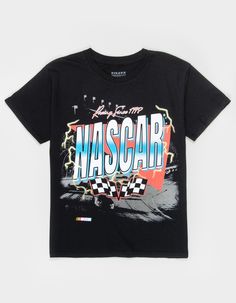 Tillys X Nascar Racing Flag Tee. Large Graphic Screened On Front. Crew Neck. Short Sleeve. 100% Cotton. Machine Wash. Imported. | Tillys X Nascar Racing Flag Boys Tee Racing Flag, Wwe T Shirts, Flannel Sweatshirt, Graphic Trends, Boys Graphic Tee, Girls Graphic Tee, Nascar Racing, Boy Tees, Top Graphic Tees