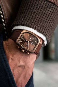 Retrograph - Espresso — Brew Watch Co. Stylish Watches Men, Fancy Watches, Retro Watches, Mens Fashion Watches, Vintage Watches For Men, Stylish Watches, Mens Accessories Fashion, Luxury Watches For Men, Men's Watches