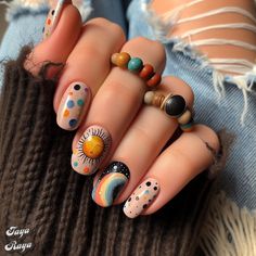 🍭Разноцветный/цветной маникюр .🌈Multicolored nail designs.💅🏼Идеи дизайна на короткие и длинные ногти. Для всех форм ногтей - квадрат, миндаль, острая... Вдохновляющие идеи для создания стильного маникюра.🍭Multicolored, bright and unique nail design. Colorful manicure of 2024.💅🏽Design ideas for short and long nails. For all nail shapes - square, almond, stiletto... Inspiring ideas for creating stylish manicures.#naildesign #nailart #art #ideas #маникюр #дизайнногтей #ноготочки #идеи  #рисункинаногтях #nails  #манікюр #ноготки #маникюрдизайн #маникюргельлак #красивыеногти #яркиеногти #вдохновенние Short Unique Nails, Nail Design Colorful, All Nail Shapes, Colorful Manicure, Almond Stiletto, Horror Nails, Boho Nails, Hard Gel Nails, Eye Nail Art