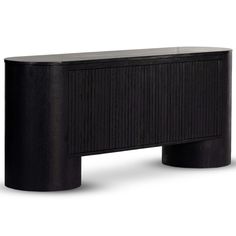 the sideboard is made from black wood