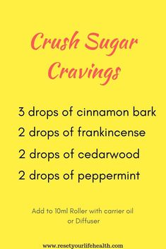 Stop Sugar, Stop Sugar Cravings, Manipura Chakra, Young Living Essential Oils Recipes