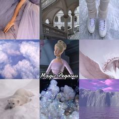 the collage shows many different scenes from disney's frozen princesses