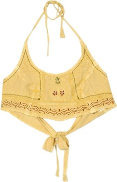 A vintage-style embroidered bra top in soft rayon. It is a free-size top with a tie at the back and a halter style tie for the neck. #tlb #Embroidered #bohemianfashion #fairytop #renaissancetop #oldstyletop Bra-friendly Sleeveless Festival Top, Bohemian Halter Neck Top With Tie Back, Bohemian Bra-friendly Halter Top For Summer, Bohemian Halter Top Bra Friendly For Summer, Bohemian Tie Back Top For Festival, Fitted Floral Embroidered Crop Top For Festival, Fitted Floral Embroidery Crop Top For Festival, Festival Tie-back Tops, Fitted Bohemian Halter Top With Tie Back