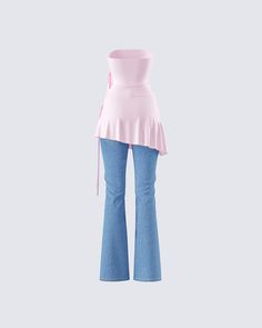 This look is giving us all the nostalgia 🤩 Pairing a pink jersey satin tie top with blue mid rise jeans, this c*nty two-piece set is serving Y2Slay energy at it’s finest 💅 Pink Stretch Jeans For Summer, Pink Y2k Bottoms For Night Out, Y2k Pink Bottoms For Night Out, Chic Stretch Pink Jeans, Y2k Pink Jeans For Spring, Trendy Fitted Pink Jeans, Chic Pink Flare Jeans, Fitted Pink Denim Top, Pink Fitted Denim Top