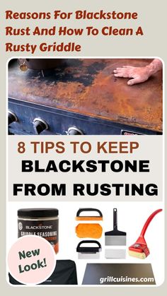 the instructions for rust and how to clean a rusty griddle