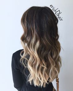 Ombre Hair Dark To Blonde, Highlighted Ends Of Hair Brunettes, Brown Hair Lighter Ends, Dark Brown Hair With Lighter Tips, Blonde On The Ends Of Hair, Darker To Lighter Hair, Brown Hair With Blonde On Ends, Blonde At The End Of Brown Hair, Dark Roots To Light Brown Hair