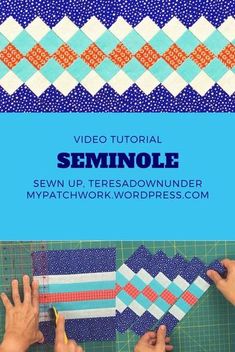 someone is making a quilt with the video instructions on how to sew and use it