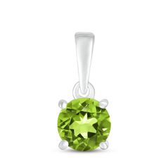 This dazzling pendant features a cheerful round peridot, perfect for celebrating an August birthday. Crafted in sterling silver, the pendant can be added to a coordinating necklace with a birthstone of your choosing (sold separately). Combine and customize pendants to represent the ones you love. Peridot Gemstone Necklace For May Birthstone, May Birthstone Necklace With Round Stone, Green Birthstone Necklace With Round Pendant, Peridot Birthstone Necklace For May, Green Sterling Silver Birthstone Necklace With Round Pendant, Green Gemstone Round Birthstone Necklace, Green Gemstone Birthstone Necklace With Round Pendant, Green Sterling Silver Birthstone Pendant Necklace, Green Round Gemstone Birthstone Necklace