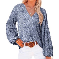 S=Us 4-6, M=Us 8-10, L=Us 12-14, Xl=Us 16-18, Xxl=Us 20 / Casual Floral Tops / Feminine V Neck / Long Bell Sleeve Or Ruffle Sleeve / Curved High Low Hem / Pattern: Floral Print Or Solid Color / Bohemian Style / Lightweight Chiffon Fabric / Spring Tops For Women / Womens Summer Tops 2024 This Blouses For Women Is Made Of Soft And Skin-Friendly Delicate Chiffon, Shows Itself With Feminine Lightness. Their Loose Tailored Ensures A Feeling Of Well-Being. This Floral Blouse Shirts Perfectly Suits For Cheap Long Sleeve Blouse For Casual Gatherings, Cheap Rayon Blouse For Vacation, Cheap Blouse With 3/4 Sleeves For Vacation, Cheap Casual Blouse For Playtime, Shirt Dress Pattern, Lantern Sleeve Top, Lantern Sleeved Blouses, Design Stand, Sleeves Clothing