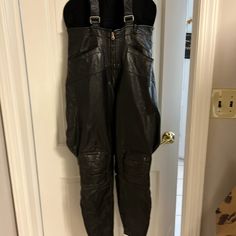 One Piece Leather Overalls Length 58inches Width Approximately 18 Inches Leather Overalls, Mens Pants, Black Pants, Overalls, Black Leather, Man Shop, One Piece, Pants, Leather