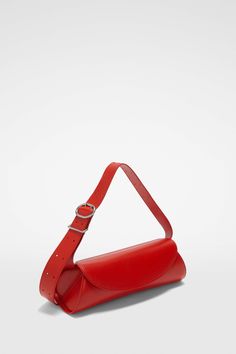 Cannolo Small Woman Heart Logo, Cannoli, Logo Color, Jil Sander, Leather Handbag, Emboss, Leather Handbags, Adjustable Straps, Handbags