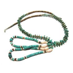 Turquoise and Shell Necklace Bead Approx: Discs: 6mm x 2mm; Turquoise Nuggets 10mm x 3mm Strand Approx. 28" Turquoise Hand-strung Lariat Jewelry, Hand-strung Turquoise Lariat Jewelry, Turquoise Lariat Hand-strung Jewelry, Southwestern Style Turquoise Lariat Necklace, Southwestern Single Strand Turquoise Necklace, Bamboo Beaded Curtains, Fisherman Pants, Gemstone Properties, Necklace Bead