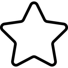 a black and white outline of a star