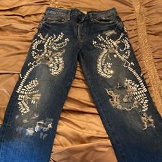 Stunning Worn Once Jeans Free People, Custom Denim, Free People Jeans, Jeans Color, Straight Leg, Free People, Women Shopping