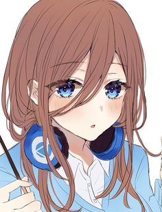 Pin on 5toubun no Hanayome Manga Long Hair No Bangs, No Bangs, Nakano Miku, Miku Nakano, Anime Head, Quintessential Quintuplets, Anime Base, Anime Hair, Cute Anime Pics