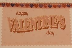 a happy valentine's day card with hearts on it