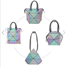 Nwt This Is A Stylish Color Changing Tote That Can Be Changed Into 4 Different Handbags Designs. Super Fun And Super Easy. Bag Illustration, Unique Handbags, Handbag Charms, Bag Light, Handbags Fashion, One Bag, Bag Design