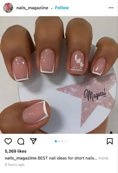 Girly Acrylic, French Manicure Nails, Girly Acrylic Nails, Work Nails, Short Square Acrylic Nails, Acrylic Nails Coffin Short, Short Acrylic Nails Designs, Short Nail Designs, Pink Acrylic Nails