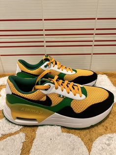 Men 10 Nike College Air Max System x Oregon Ducks DZ7738-700 Yellow Green Shoes New no box Ship fast Dynamic Yellow Synthetic Sneakers, Yellow Synthetic Basketball Shoes With Laces, Yellow Synthetic Basketball Shoes, Nike Air Max Synthetic Shoes, Yellow Synthetic Sneakers With Waffle Outsoles, Nike Air Max Dynamic Lace-up Synthetic, Nike Air Max Synthetic Lace-up Sneakers, Dynamic Nike Air Max Lace-up Synthetic Sneakers, Dynamic Nike Air Max Lace-up Synthetic