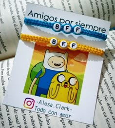 two children's bracelets on top of each other with an image of finn and finn