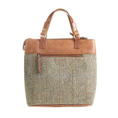 Model: 4509T_L_LT BROWN CHECK / TAN Hand Bag, Handbags, Leather