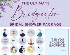 the ultimate bridal shower package for brides and grooms is here in purple