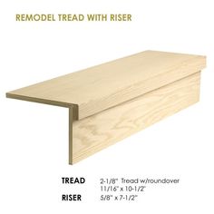 a piece of wood is shown with measurements for the top and bottom part, including the base